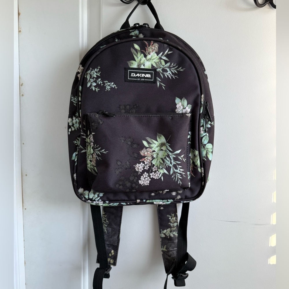Dakine Black and Green Floral Mini Backpack